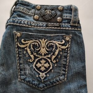 Miss Me Women's Denim Jeans with Silver Embellishments Sz. 28